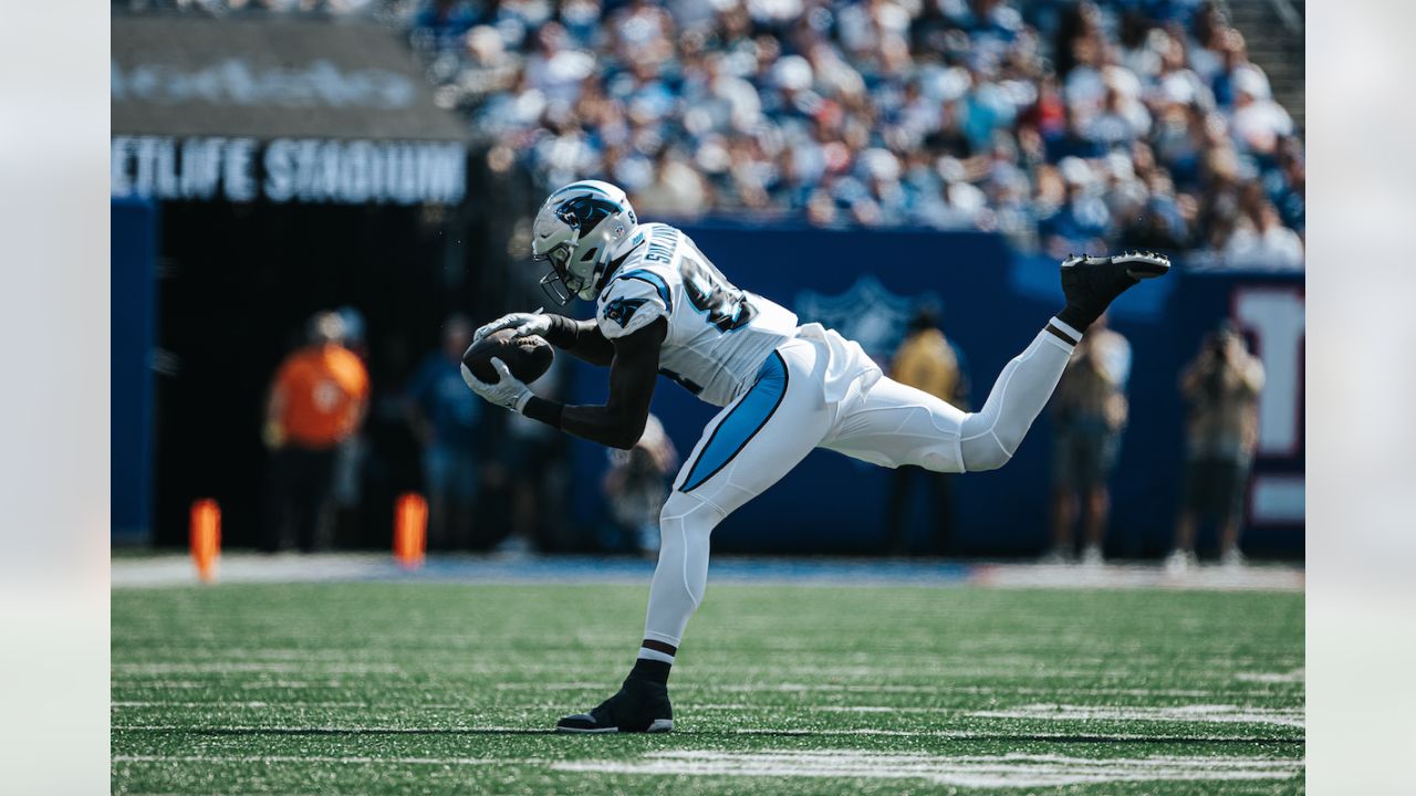 Carolina Panthers linebacker Arron Mosby (46) lines up on defense during an  NFL preseason football game against the Buffalo Bills, Saturday, Aug. 26,  2022, in Charlotte, N.C. (AP Photo/Brian Westerholt Stock Photo - Alamy