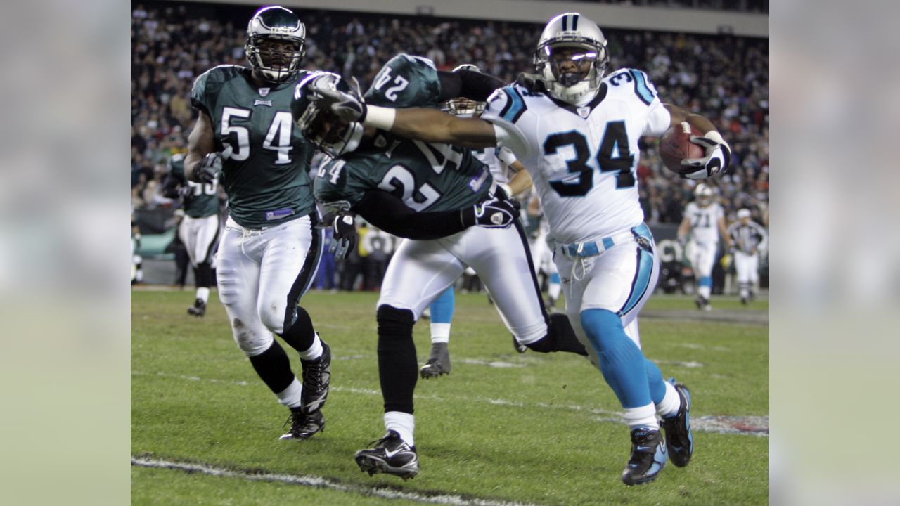 Carolina Panthers cornerback Donte Jackson (26) celebrates after a safety  during an NFL football game against the Philadelphia Eagles, Sunday, Oct.  10, 2021, in Charlotte, N.C. (AP Photo/Brian Westerholt Stock Photo - Alamy