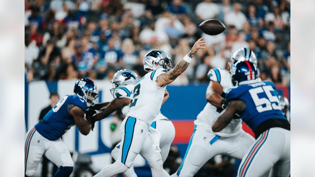 Carolina Panthers defensive tackle Derrick Brown (95) wears a Crucial Catch  t-shirt as he warms up prior to an NFL football game against the  Philadelphia Eagles, Sunday, Oct. 10, 2021, in Charlotte