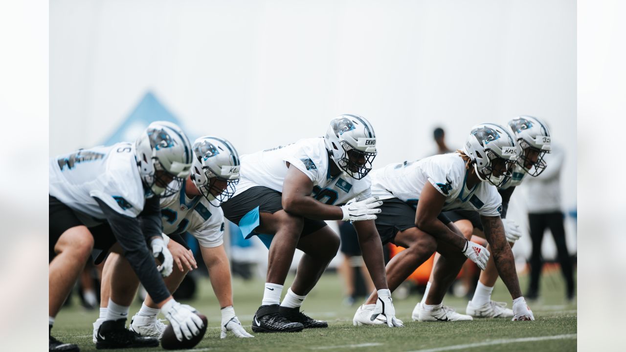 Panthers throwing a lot at rookie offensive linemen