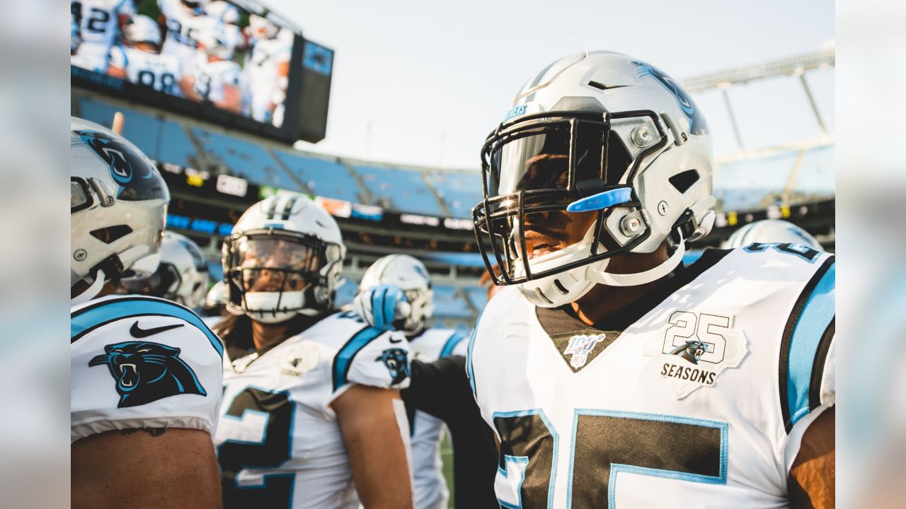 Charlotte, North Carolina, USA. 16th Aug, 2019. Carolina Panthers  quarterback Cam Newton (1) during the preseason NFL football game between  the Buffalo Bills and the Carolina Panthers on Friday August 16, 2019