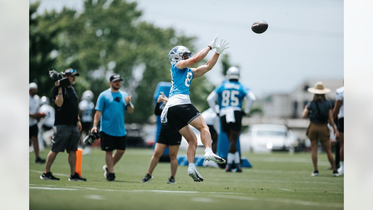 Carolina Panthers quarterback Bryce Young smiles during the NFL football  team's rookie minicamp, Saturday, May 13, 2023, in Charlotte, N.C. (AP  Photo/Chris Carlson Stock Photo - Alamy