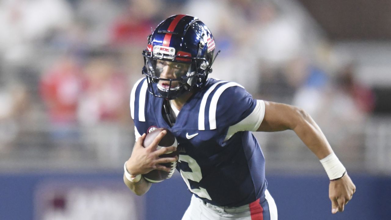 PFF College on X: The Carolina Panthers pick Ole Miss QB Matt Corral at  No. 94 overall. FORTY-NINE touchdowns (most among SEC QBs) 