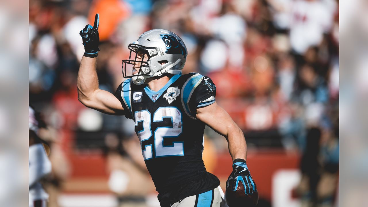 Christian Mccaffrey #22 Carolina Panther Nfl Explosion Legendary Gold Black  Jersey - Bluefink