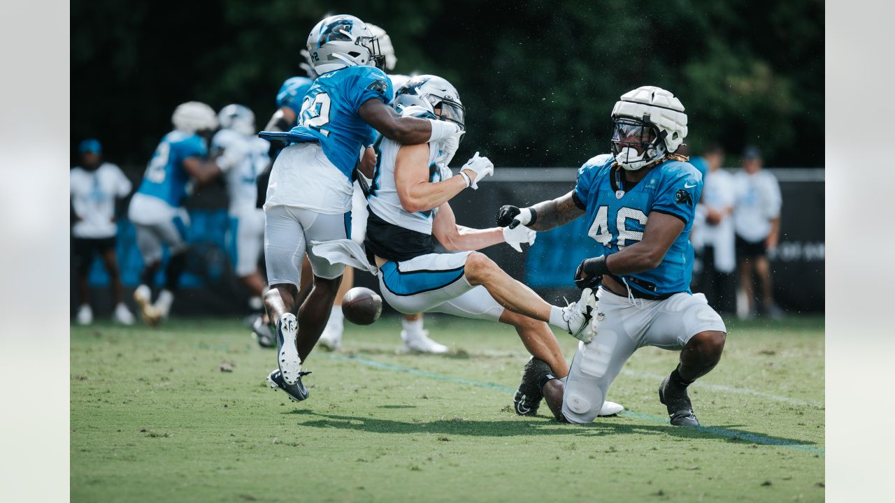 Carolina Panthers guard Michael Jordan walks across the practice field at  the NFL football team's training camp at Wofford College in Spartanburg,  S.C., Thursday, July 28, 2022. (AP Photo/Nell Redmond Stock Photo 