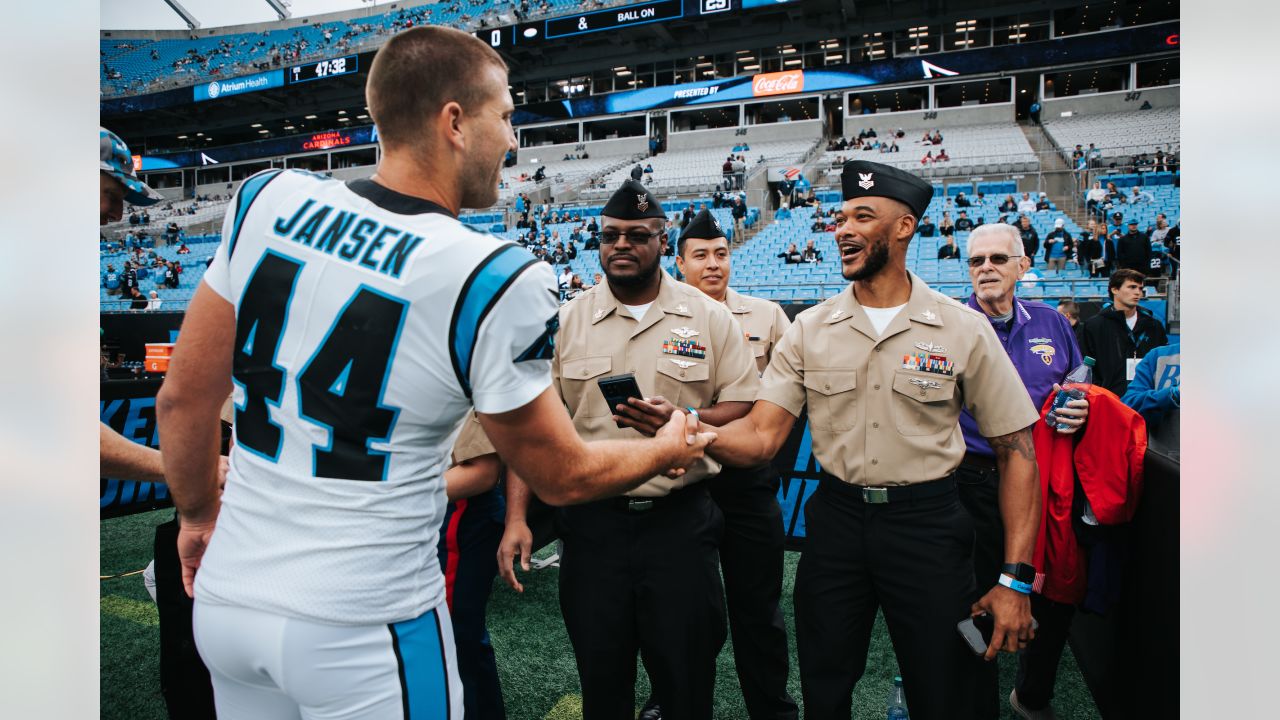 Carolina Panthers on X: John Kasay joined us to witness JJ Jansen tying  his record. Only right he gets a game ball of his own.   / X