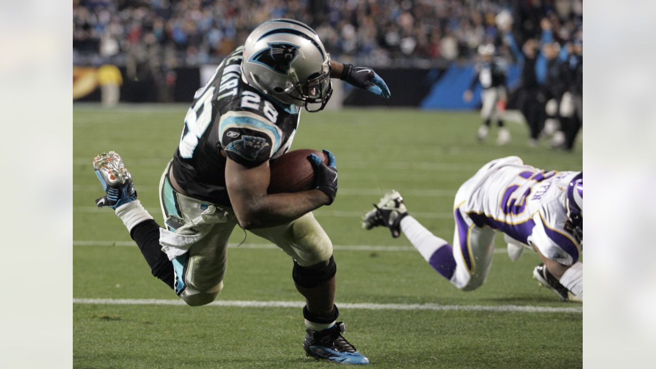 Carolina Panthers defensive tackle Bravvion Roy (93) looks on during an NFL  football game against the Minnesota Vikings, Sunday, Oct. 17, 2021, in  Charlotte, N.C. (AP Photo/Jacob Kupferman Stock Photo - Alamy