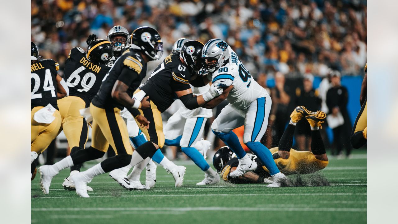 Yetur Gross-Matos Carolina Panthers Game-Used #97 Black Jersey vs.  Washington Football Team on November 21 2021