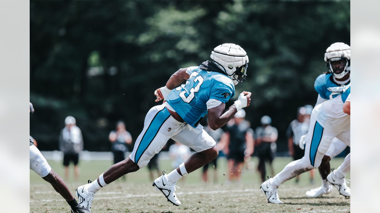 Carolina Panthers offensive tackle Ikem Ekwonu arrives at the NFL football  team's training camp on Wednesday, July 26, 2023, in Spartanburg, S.C. (AP  Photo/Chris Carlson Stock Photo - Alamy