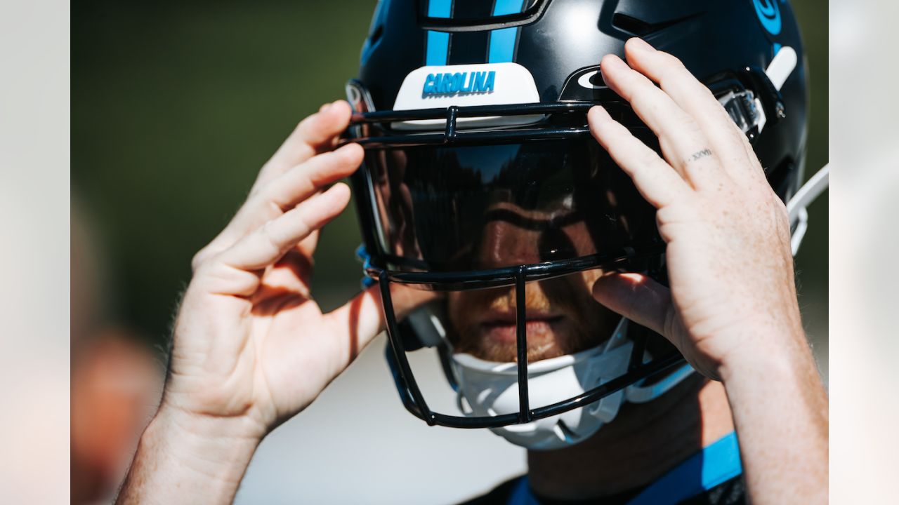 Jeremy Chinn Autographed Carolina Panthers Lunar Speed Mini Helmet