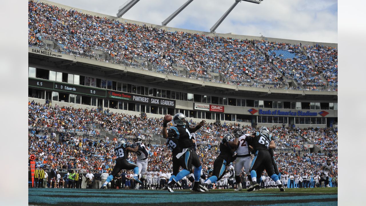 CHARLOTTE, NC - NOVEMBER 10: Panthers offensive line during an NFL football  game between the Atlanta Falcons and the Carolina Panthers on November 10,  2022, at Bank of America Stadium in Charlotte