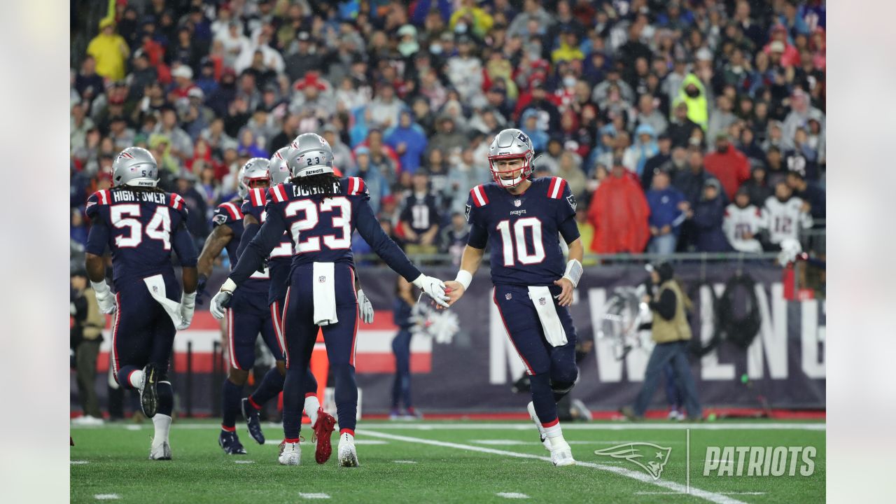 New England Patriots QB Tom Brady hands off to New England Patriots running  back Fred Taylor (21) in the second quarter against the Atlanta Falcons at  Gillette Stadium in Foxboro, Massachusetts on