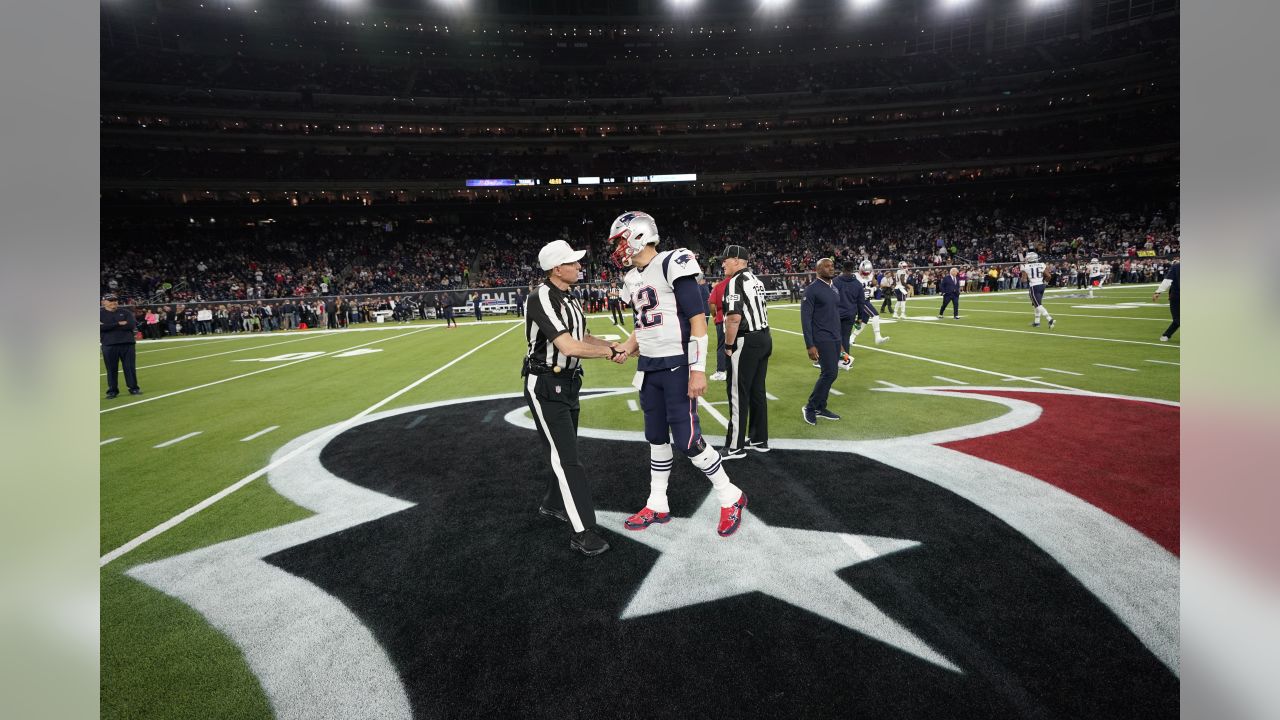 New England Patriots center James Ferentz (65) heads for the bench against  the Houston Texans during the first half of an NFL football game Sunday,  Oct. 10, 2021, in Houston. (AP Photo/Justin