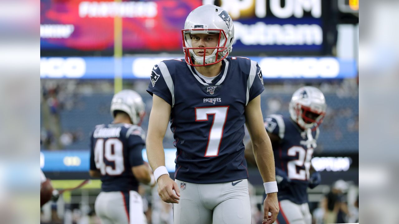 Thursday, August 12, 2021: New England Patriots wide receiver Gunner  Olszewski (80) warms up before the NFL preseason game between the  Washington Football Team and the New England Patriots held at Gillette