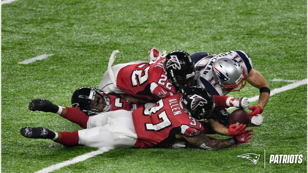 New England Patriots wide receiver Julian Edelman (11) catches an  uncontested touchdown pass with just over 2 minutes left in the game., Super Bowl LII