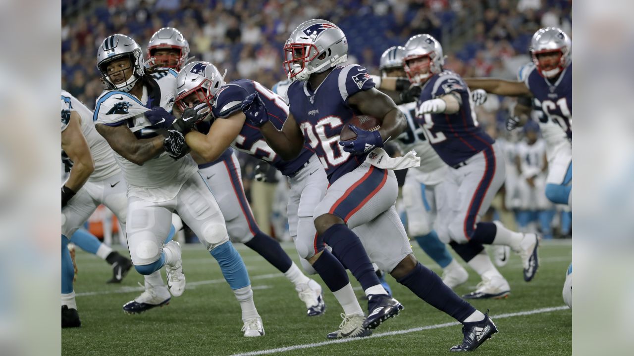 New York Giants cornerback Julian Love (37) tackles New England Patriots  wide receiver Julian Edelman in the first half of an NFL preseason football  game, Thursday, Aug. 29, 2019, in Foxborough, Mass. (