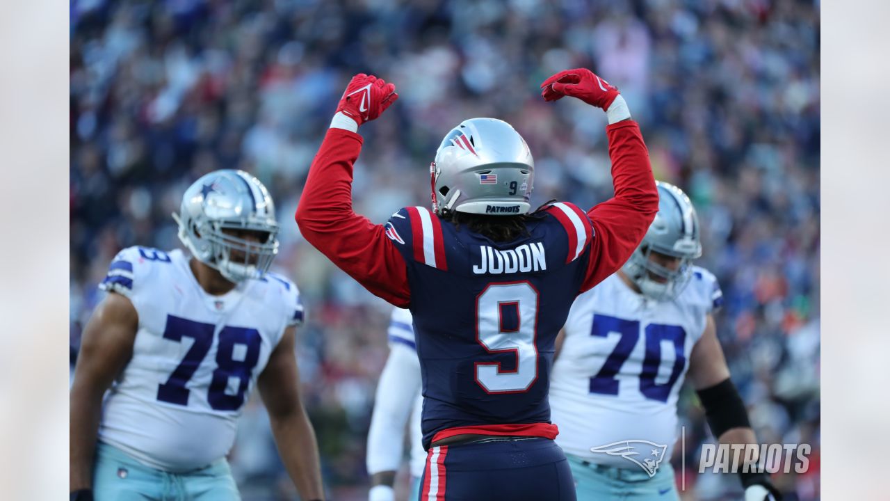 Dallas Cowboys wide receiver Ced Wilson (1) is tackled by New England  Patriots defensive back Jonathan Jones (31) during the first half of an NFL  football game, Sunday, Oct. 17, 2021, in