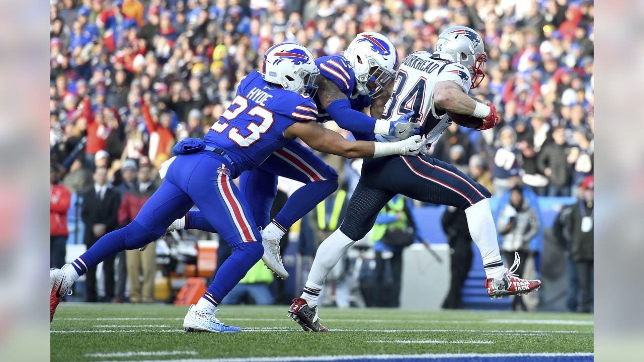 Buffalo Bills safety Micah Hyde (23) argues after a call during