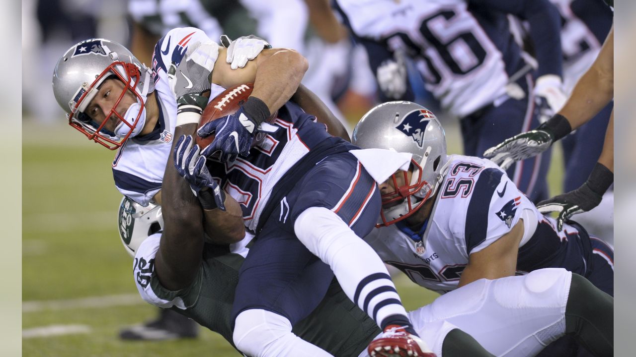 December 21, 2014: New England Patriots wide receiver Danny Amendola (80)  returns the kick during the NFL game between the New England Patriots and  the New York Jets at MetLife Stadium in