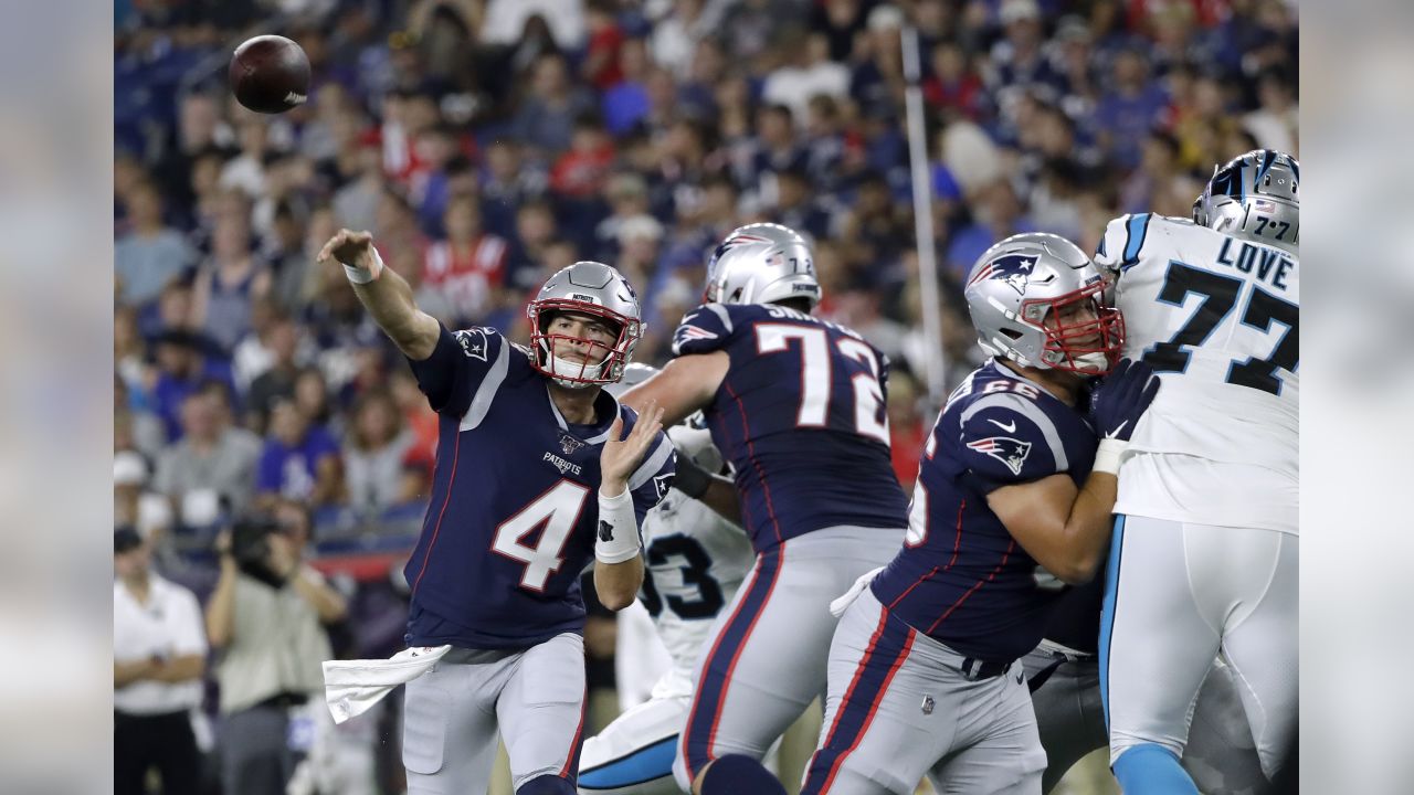 Baltimore Ravens tight end Isaiah Likely (80) runs a route during the first  half of an NFL football game against the New England Patriots, Sunday, Sep.  25, 2022, in Foxborough, Mass. (AP