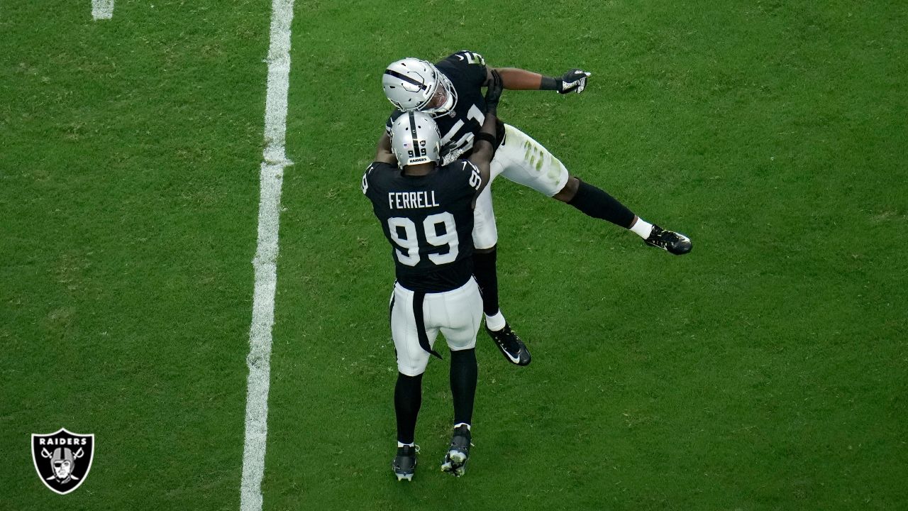 Las Vegas Raiders defensive end Malcolm Koonce (51) plays against