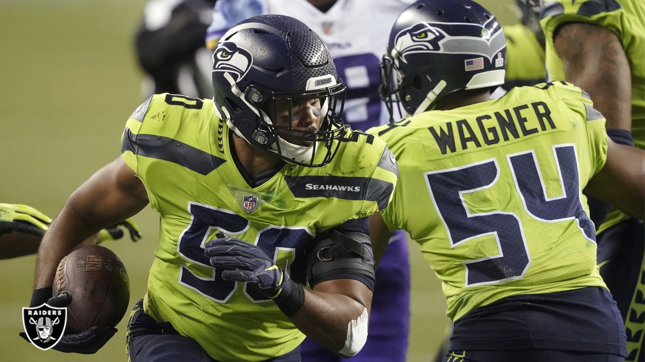 New Las Vegas Raiders LB K.J. Wright says he's been 'angry' all offseason,  tough leaving Seattle Seahawks - ABC7 San Francisco