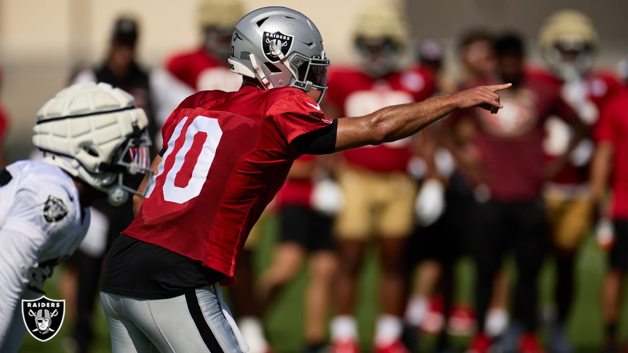 Raiders Practice Without QB Jimmy G Who Has Day Off Friday; First Preseason  Game Against Garoppolo's Old Team, 49ers, In LV Aug. 13 - LVSportsBiz