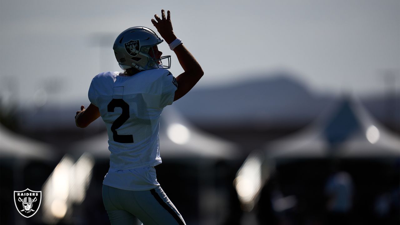 Las Vegas Raiders' Mack Hollins practices during NFL football training  camp, Thursday, July 21, 2022, in Henderson, Nev. (AP Photo/John Locher  Stock Photo - Alamy