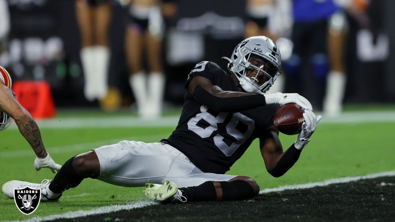 Las Vegas Raiders wide receiver Bryan Edwards (89) makes catch