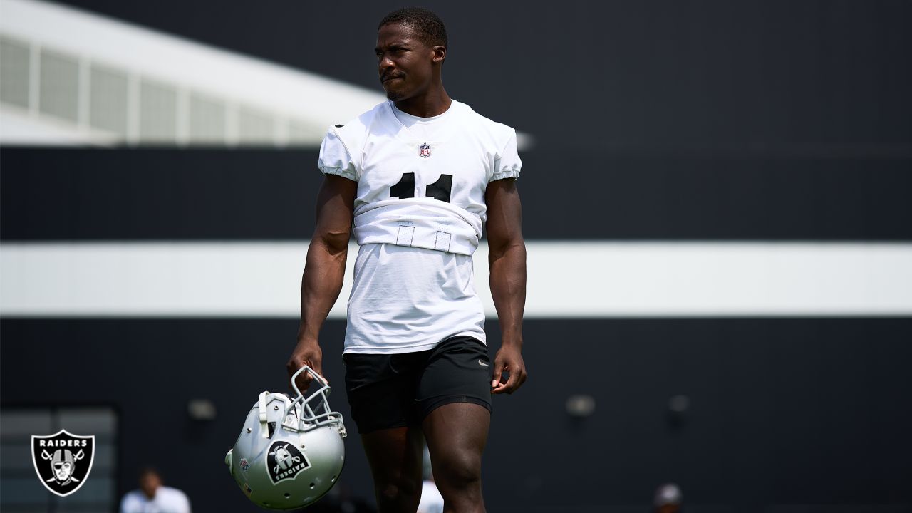 Las Vegas Raiders safety Isaiah Pola-Mao (20) is seen during warm ups  before an NFL preseason football game against the Dallas Cowboys, Saturday,  Aug. 26, 2023, in Arlington, Texas. Dallas won 31-16. (