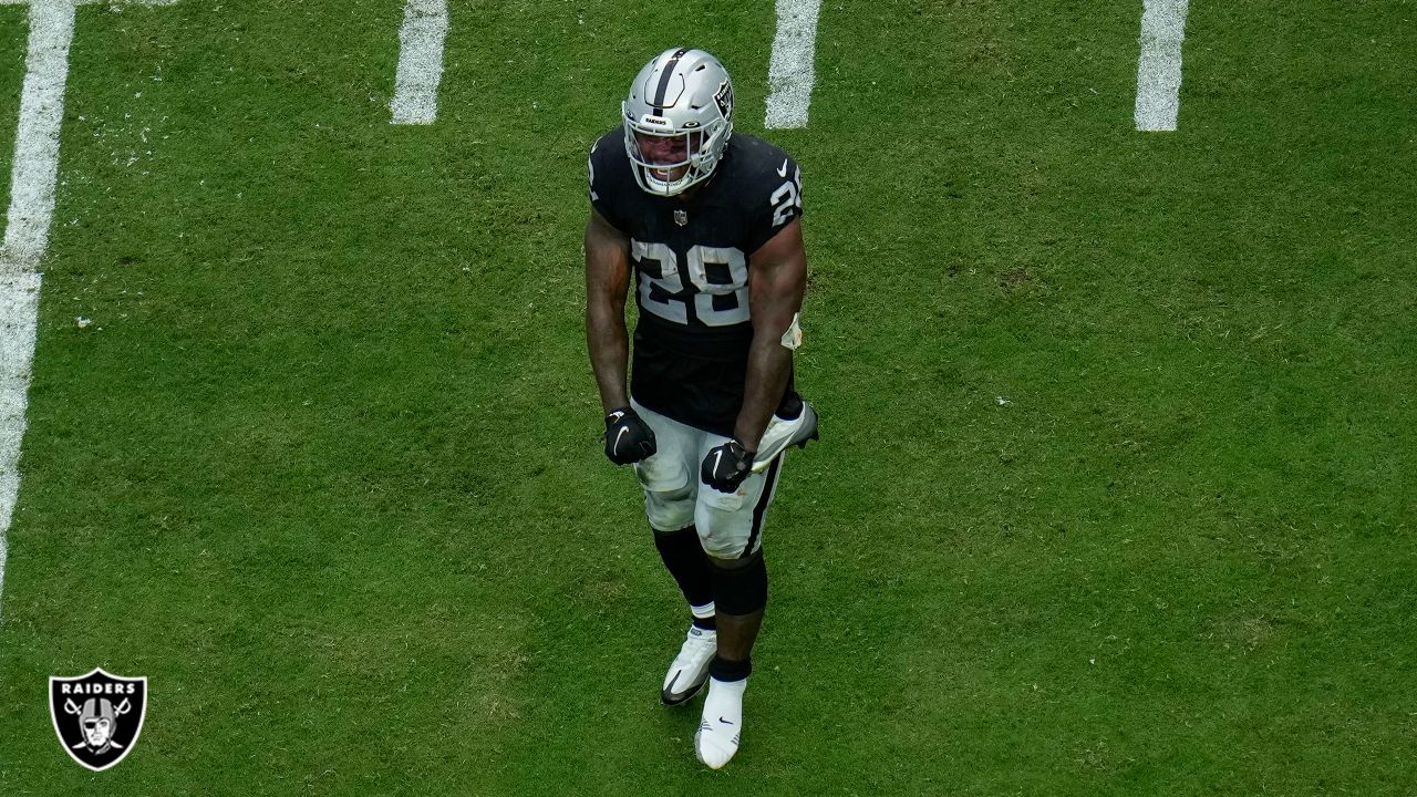 Running back Josh Jacobs' sound on the field from the Raiders'  season-opening win vs. Denver Broncos