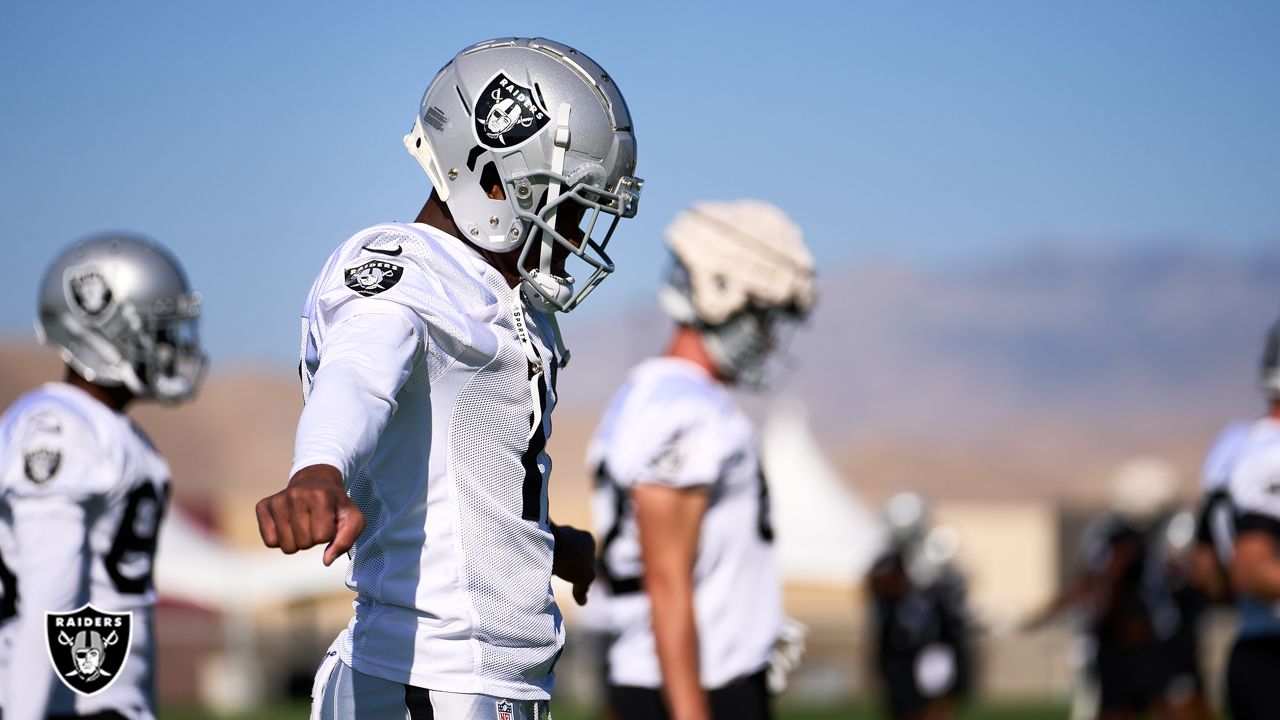 Las Vegas Raiders' Mack Hollins practices during NFL football training  camp, Thursday, July 21, 2022, in Henderson, Nev. (AP Photo/John Locher  Stock Photo - Alamy