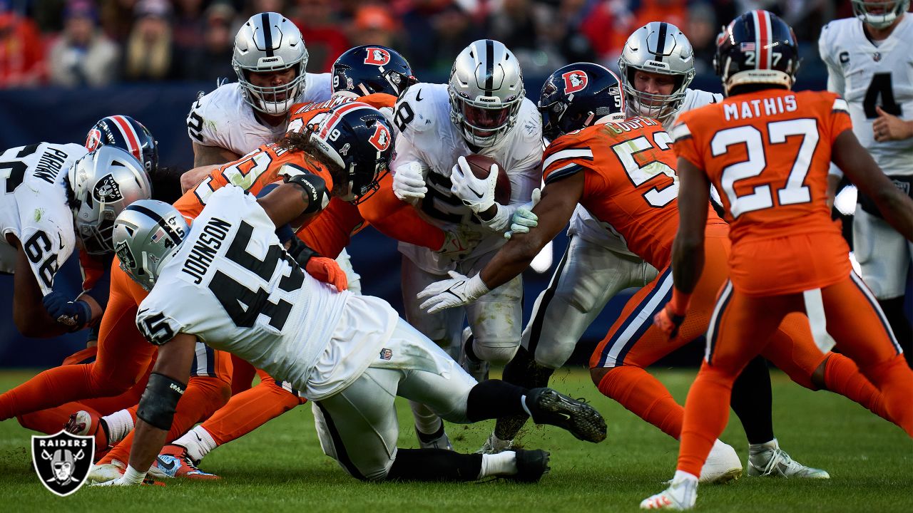 Running back Josh Jacobs' sound on the field from the Raiders'  season-opening win vs. Denver Broncos