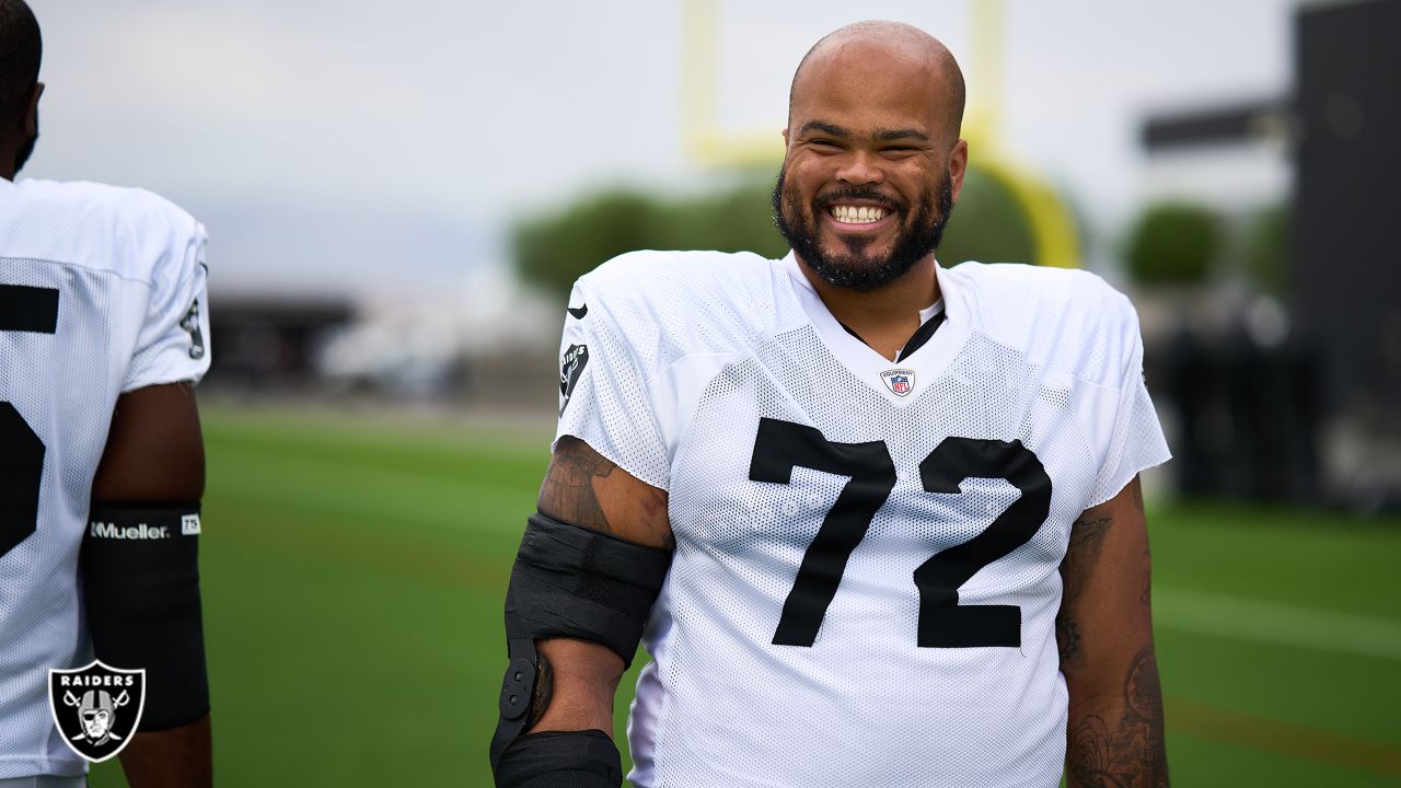 Las Vegas Raiders corner back Amik Robertson makes a catch during an NFL  football practice Wednesday, July 28, 2021, in Henderson, Nev. (AP  Photo/David Becker Stock Photo - Alamy