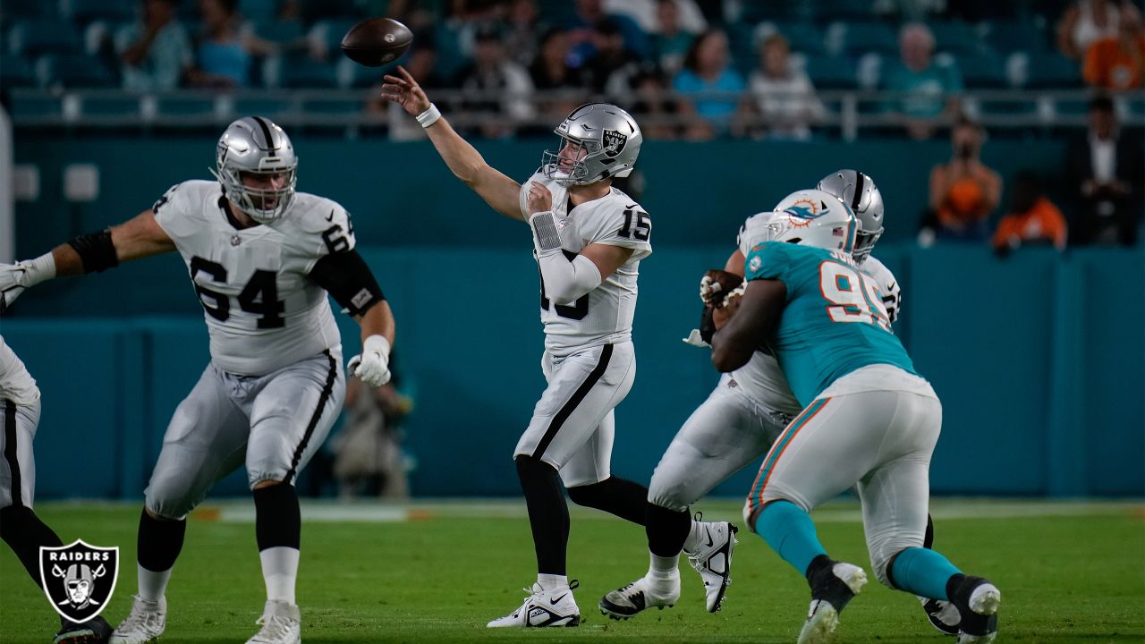 Raiders beat Dolphins 15-13 to remain unbeaten in preseason