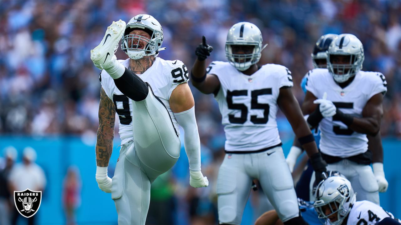 Las Vegas Raiders defensive tackle Andrew Billings (97) walks on