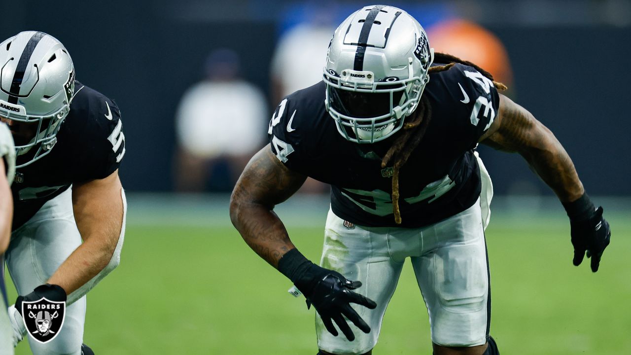 Running back Josh Jacobs' sound on the field from the Raiders'  season-opening win vs. Denver Broncos