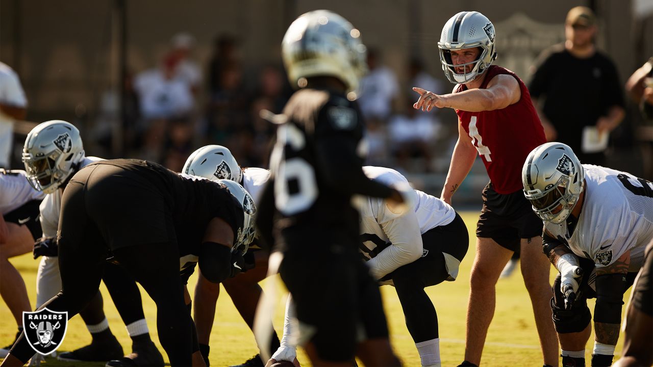 Oakland Raiders center Richie Incognito (64) waits to run a drill during a  mandatory mini-camp …