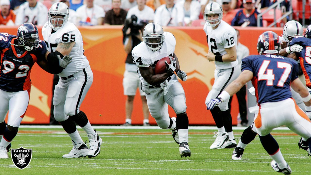 LaMont Jordan of the Oakland Raiders looks on before the game