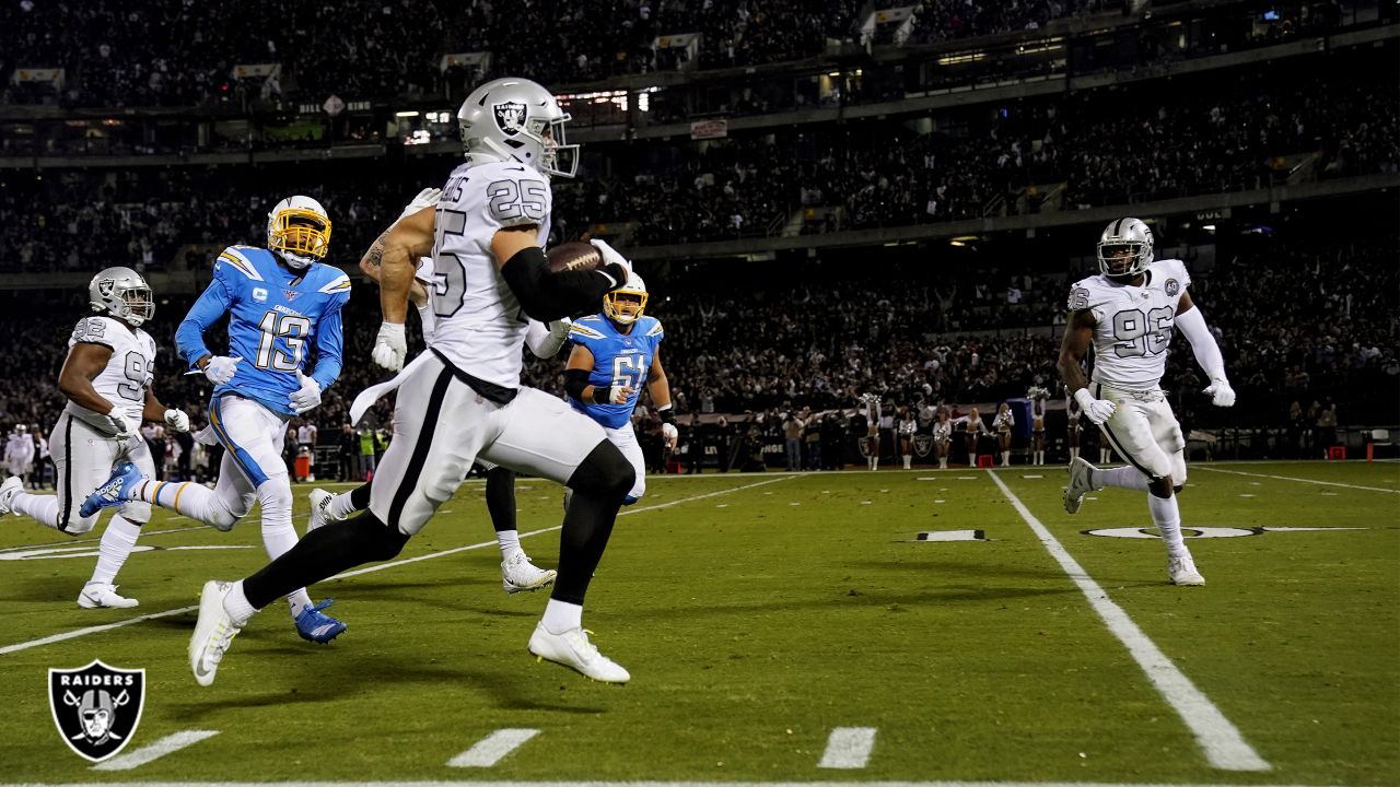 October 07, 2018 Los Angeles Chargers tight end Virgil Green (88)  celebrates after scoring a touchdown during the football game between the  Oakland Raiders and the Los Angeles Chargers at the StubHub