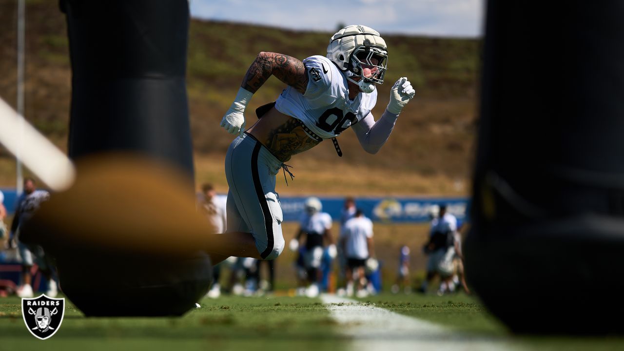 Defensive end Maxx Crosby's sound on the field from joint practice with the  Los Angeles Rams prior to the Raiders' Preseason Week 2 matchup