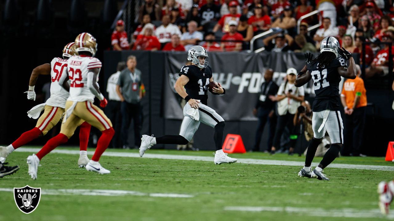 What TV channel can fans see the Raiders and 49ers preseason opener in Las  Vegas?