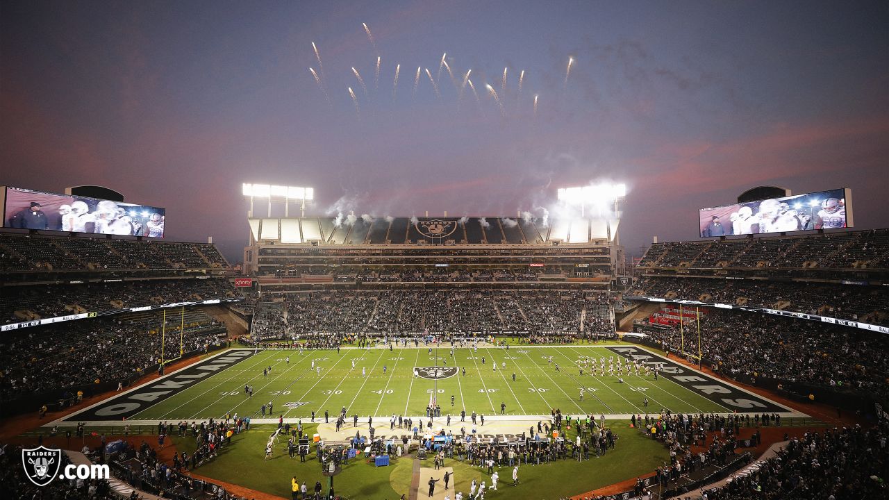 Las Vegas Raiders quarterback Aidan O'Connell (4) gestures as he