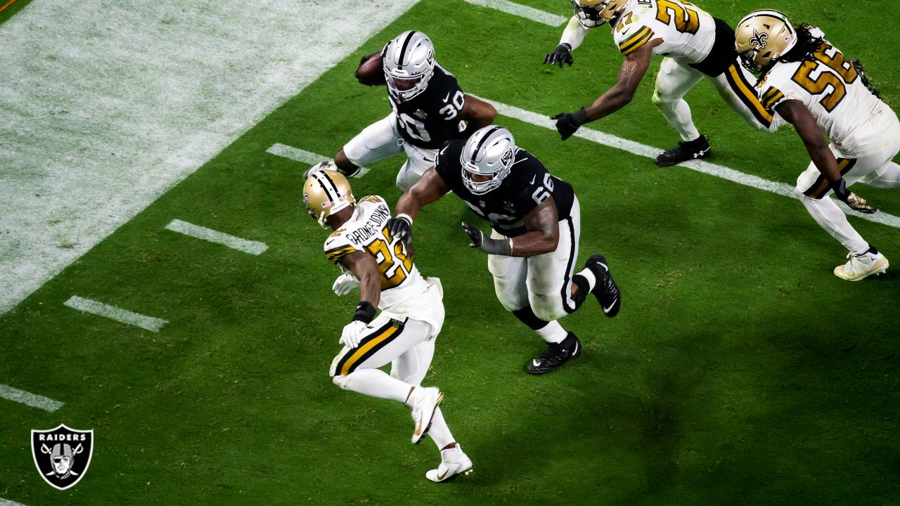 Las Vegas Raiders running back Jalen Richard (30) warms up wearing his My  Cause My Cleats before an NFL football game Sunday, Dec. 13, 2020, in Las  Vegas. (AP Photo/Isaac Brekken Stock