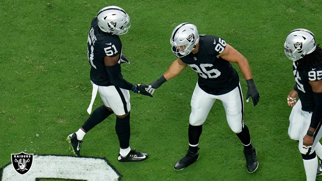 Las Vegas Raiders defensive end Malcolm Koonce (51) plays against