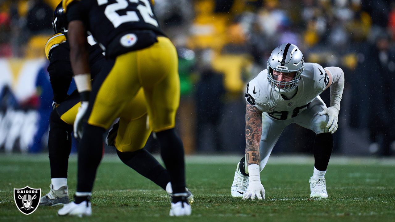 Las Vegas Raiders defensive end Maxx Crosby (98) stands on the field during  an NFL football game against the Indianapolis Colts, Sunday, Jan. 2, 2022,  in Indianapolis. (AP Photo/Zach Bolinger Stock Photo - Alamy