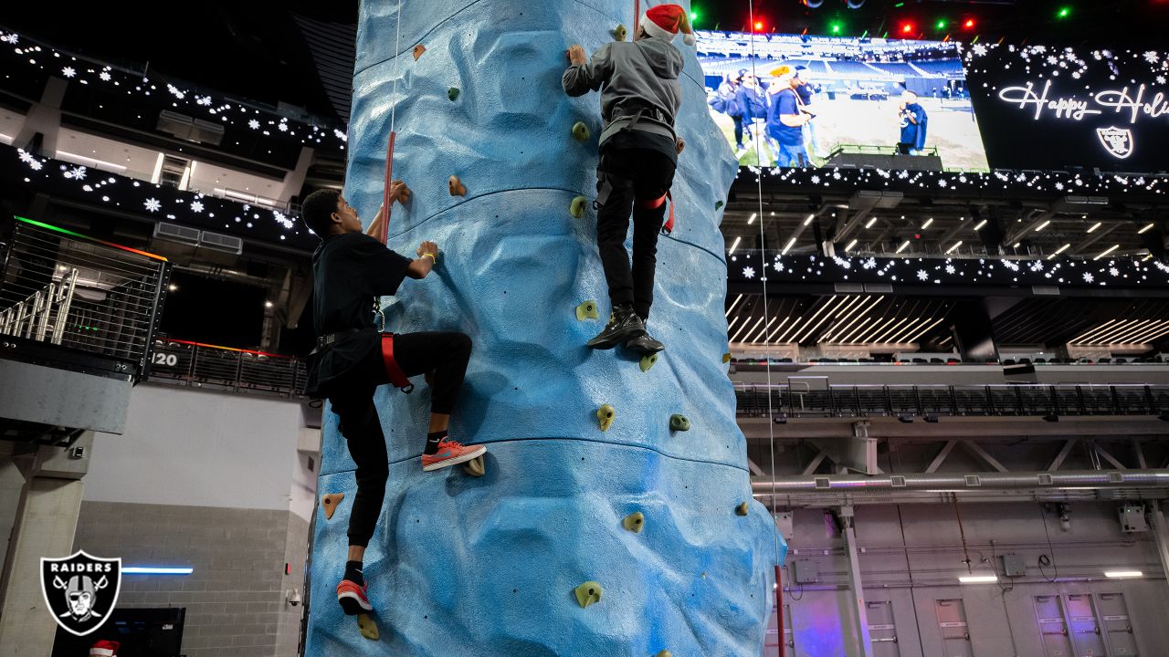 Watch: Allegiant Stadium turns into winter wonderland for Youth Holiday  Party