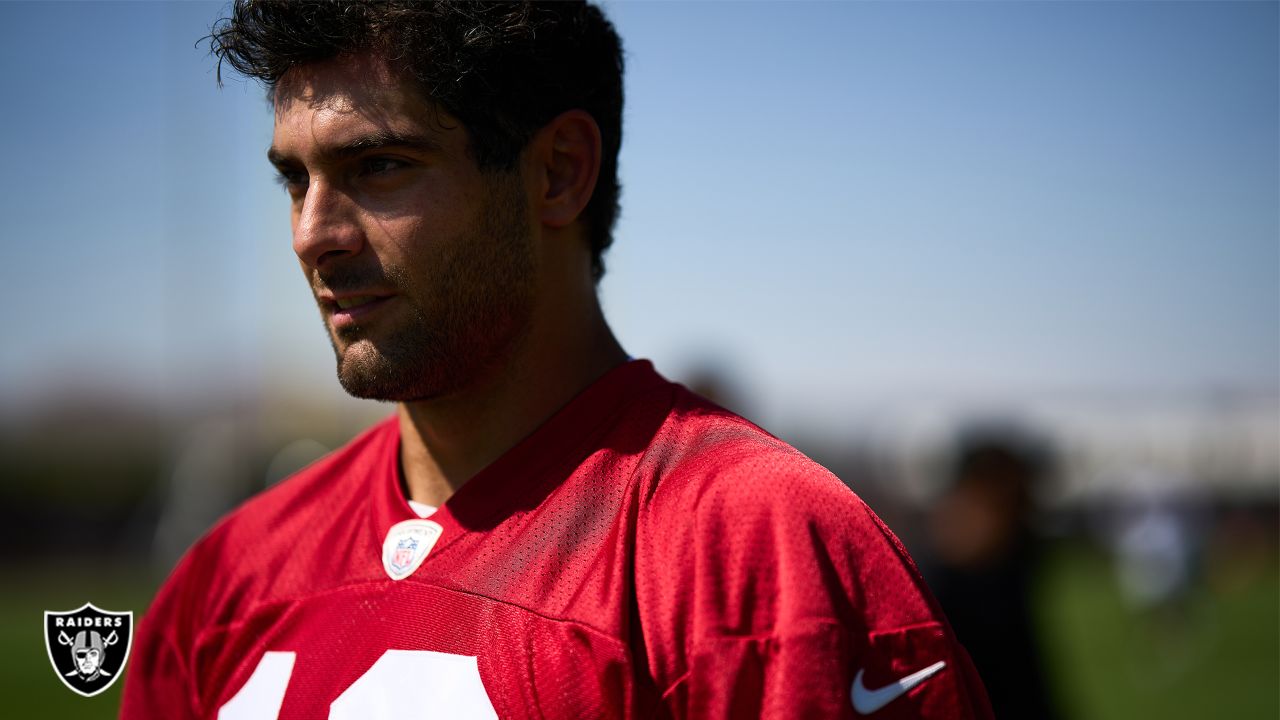 Raiders QB Jimmy Garoppolo sharp in practice against former 49ers