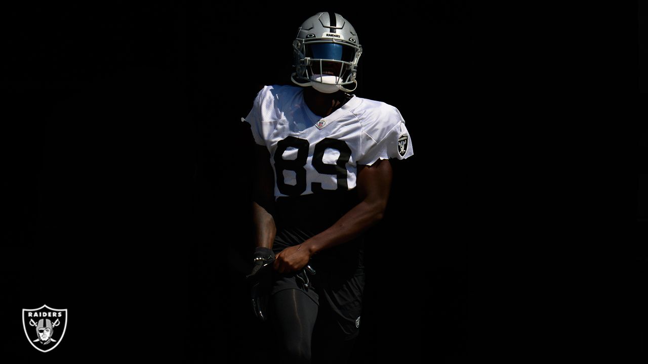 Raiders cornerback Amik Robertson (21) reacts to an early hit penalty as  Seattle Seahawks wide …