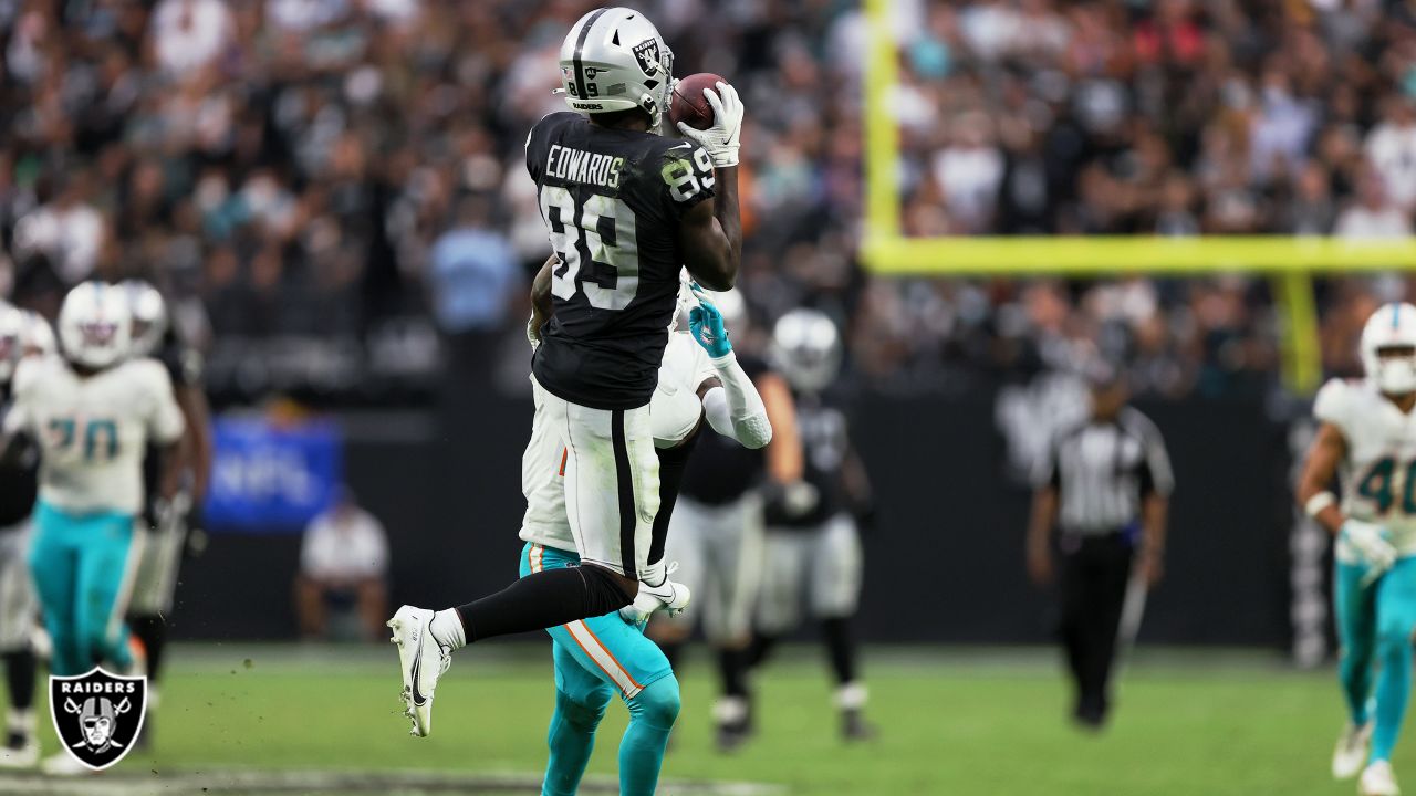 Las Vegas Raiders' rookie WR Bryan Edwards scores touchdown